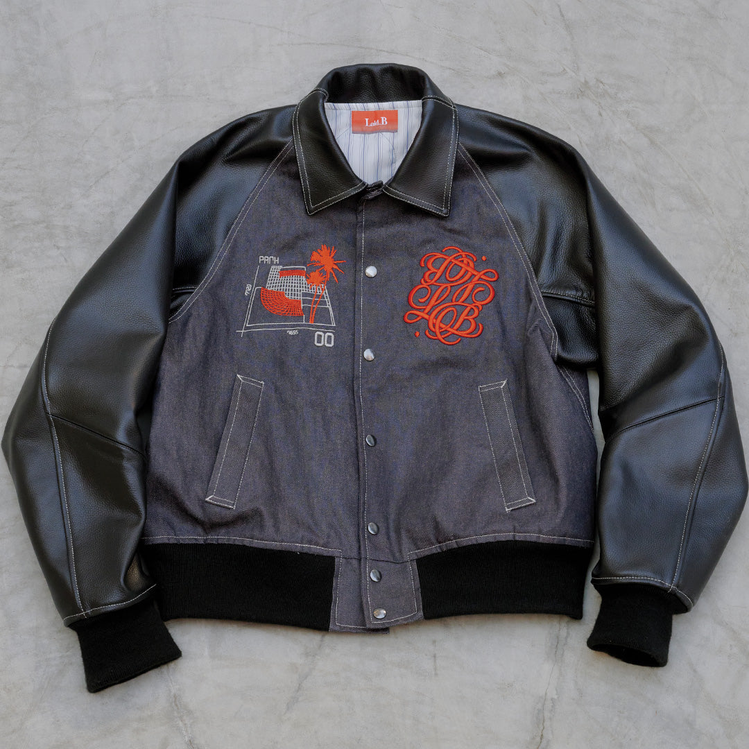 Laid.b 00 コラボスタジアムジャケット ポーカーズ Laid.B×Park 00 Store Sunset Varsity Jacket – Laid.B