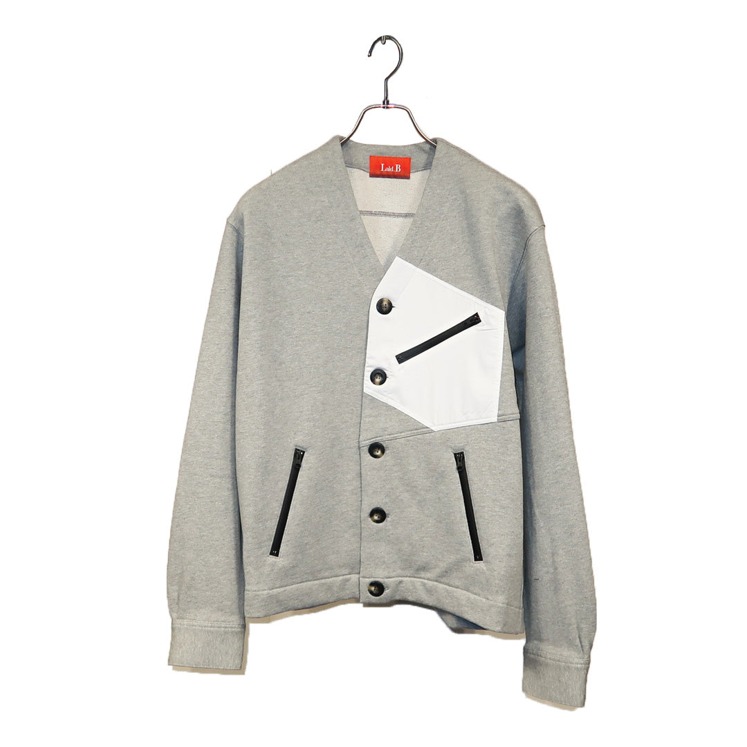 Pocket Square Cardigan [Grey]