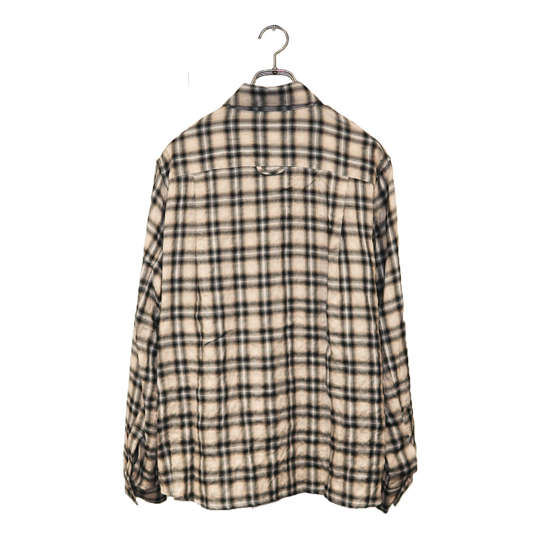 Wet Rag Check Shirts [BEIGE]